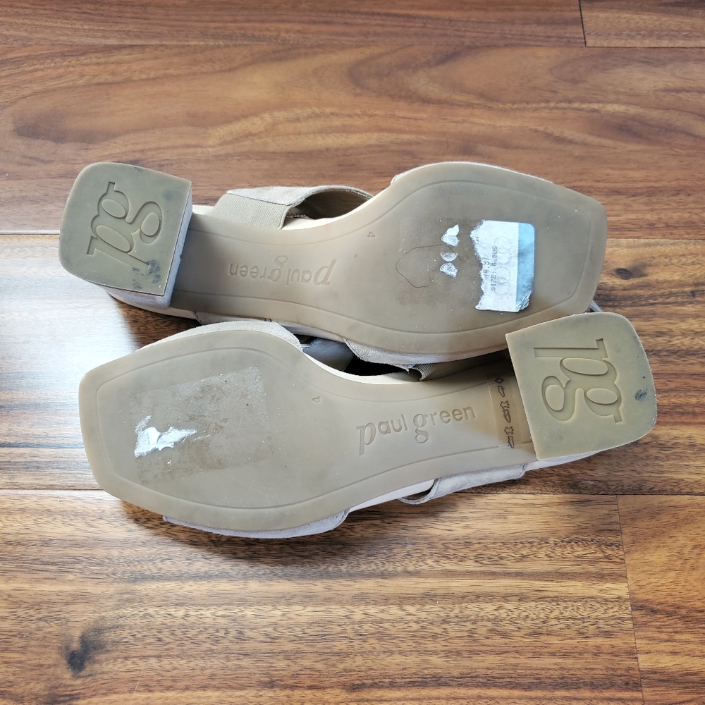 Paul Green Remy Suede Cross Strap with Buckle Block Heel - Picture 3 of 8